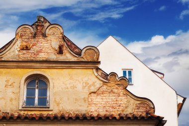 Ayrıntılar Prag Mimarlık - eski cephe ve pencere