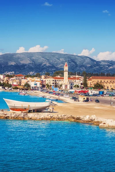 Zakynthos town in the morning, as seen from the port — Stockfoto