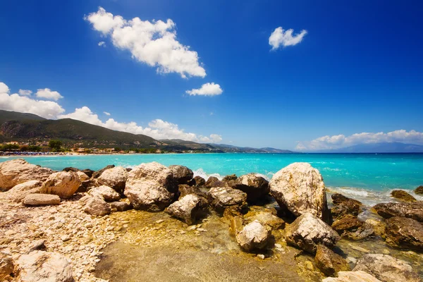Praia de Alykes na ilha de Zakynthos, Grécia — Fotografia de Stock