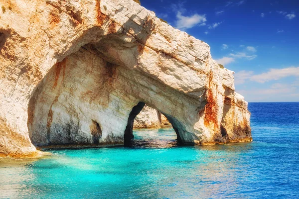 Голубые пещеры, остров Закинф, Греция — стоковое фото