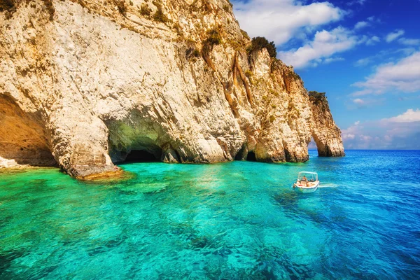 Keri grottor på ön zakynthos, Grekland — Stockfoto