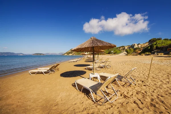Spiaggia di Gerakas (sito protetto di nidificazione delle tartarughe Caretta Caretta) sull'isola di Zante, Grecia — Foto Stock