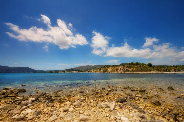 Część plaży Laganas, wyspa Zakynthos, Grecja — Zdjęcie stockowe