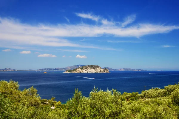 Marathonisi adacık yakınındaki Zakynthos, Yunanistan — Stok fotoğraf