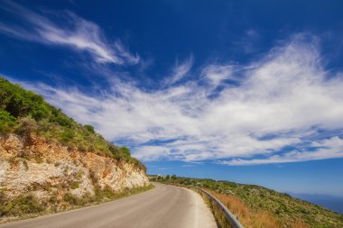 Zakynthos adada, Yunanistan bir yola yakın Xigia kükürt springs