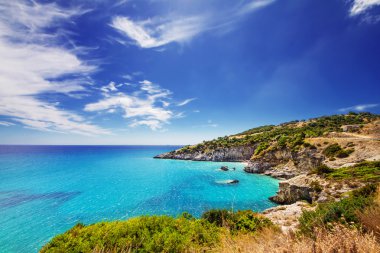 Xigia kükürt ve kollajen springs adada Zakynthos, Yunanistan