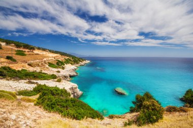Xigia kükürt ve kollajen springs adada Zakynthos, Yunanistan