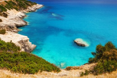 Xigia kükürt ve kollajen springs adada Zakynthos, Yunanistan