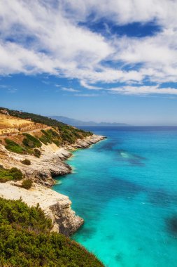 Xigia kükürt ve kollajen springs adada Zakynthos, Yunanistan