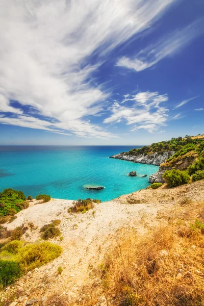 Xigia kükürt ve kollajen springs adada Zakynthos, Yunanistan — Stok fotoğraf