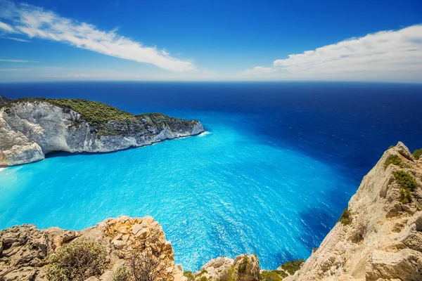 Navagio-stranden på øya Zakynthos i Hellas – stockfoto