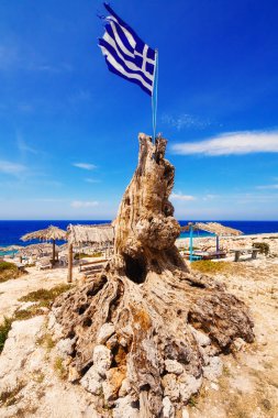 Porto Roxa beach adada Zakynthos, Yunanistan