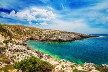 Porto Roxa beach adada Zakynthos, Yunanistan