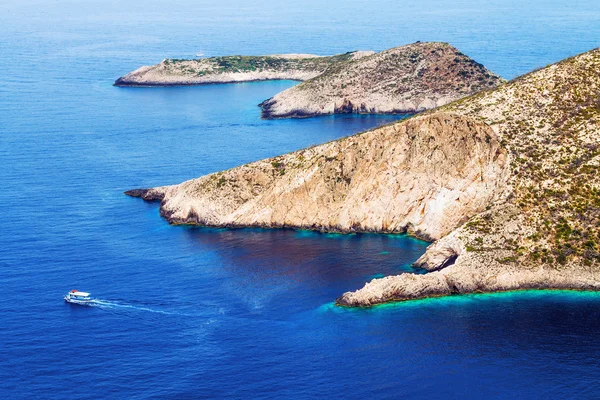 Insula Agios Ioanis lângă Porto Vromi, insula Zakynthos, Grecia — Fotografie, imagine de stoc