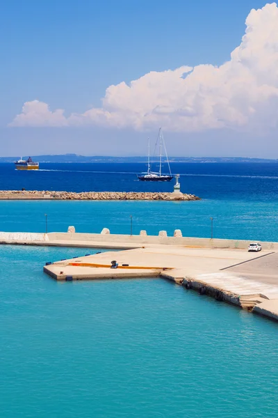 Schiffe im Hafen von Zakynthos - 01. Juni 2015 — Stockfoto