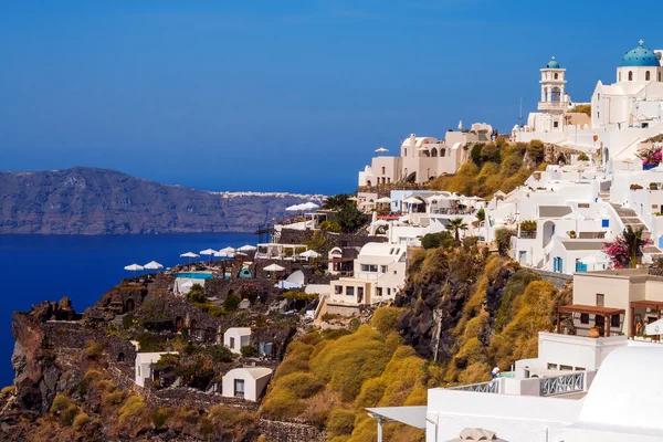 Imerovigli paese architettura, Santorini isola, Grecia — Foto Stock