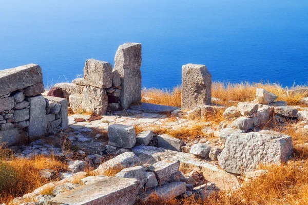 Les ruines de l'ancienne Théra, Santorin, Grèce — Photo