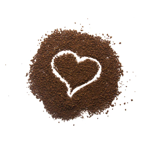İzole granül kahve kalp