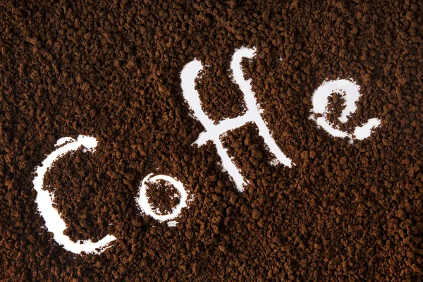 Granül kahve doku metinle