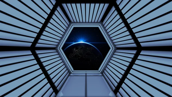 Uzay mekiği görünümünden dünya