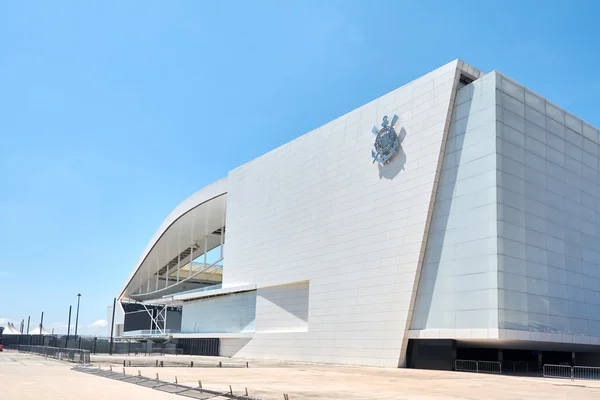 Стадион спортивного клуба Corinthians Paulista в Сан-Паулу, Бразилия — стоковое фото