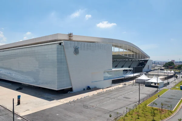 Стадион спортивного клуба Corinthians Paulista в Сан-Паулу, Бразилия — стоковое фото