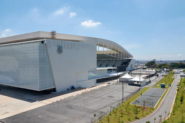 Стадион спортивного клуба Corinthians Paulista в Сан-Паулу, Бразилия — стоковое фото