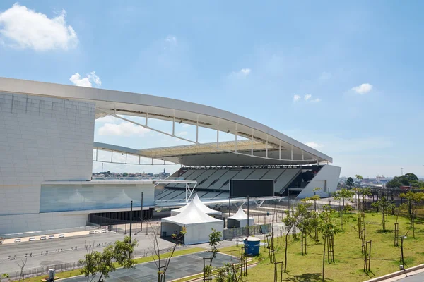 Стадион спортивного клуба Corinthians Paulista в Сан-Паулу, Бразилия — стоковое фото