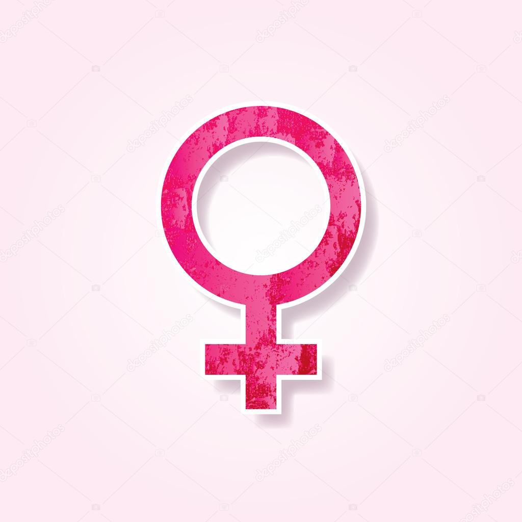The woman represented by Venus symbol. 