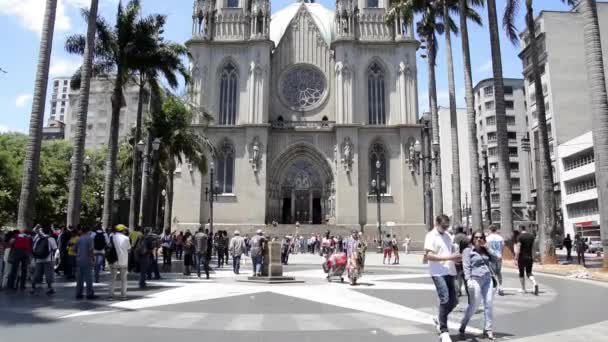 Catedral Se em São Paulo, Brasil — Vídeo de Stock