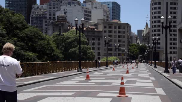 Viaducto Santa Efigenia en Sao Paulo, Brasil — Vídeo de stock