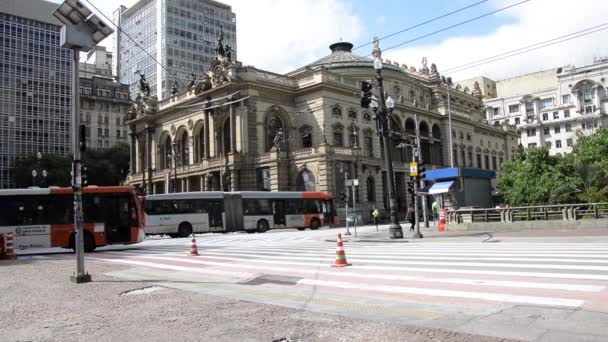 Teatro Municipal de Sao Paulo, Brasil — Vídeo de stock