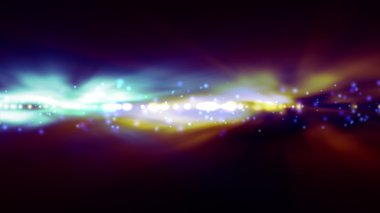 Arka plan bulanık parlak mavi ve turuncu ışıklar ile