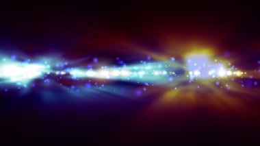 Arka plan bulanık parlak mavi ve turuncu ışıklar ile