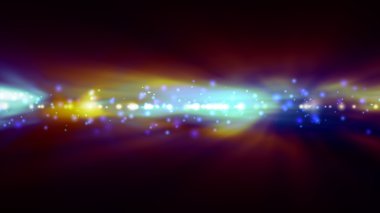 Arka plan bulanık parlak mavi ve turuncu ışıklar ile