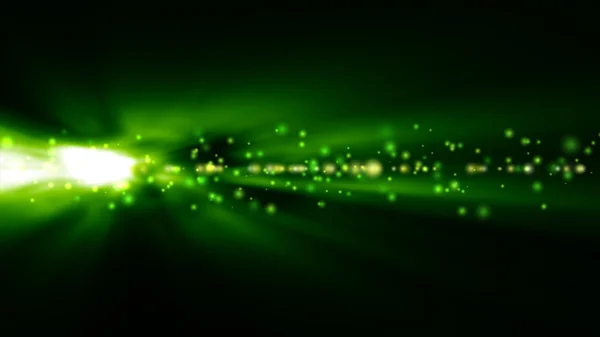 Fondo con luces verdes brillantes borrosas — Foto de Stock