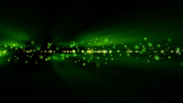 Fondo con luces verdes brillantes borrosas —  Fotos de Stock