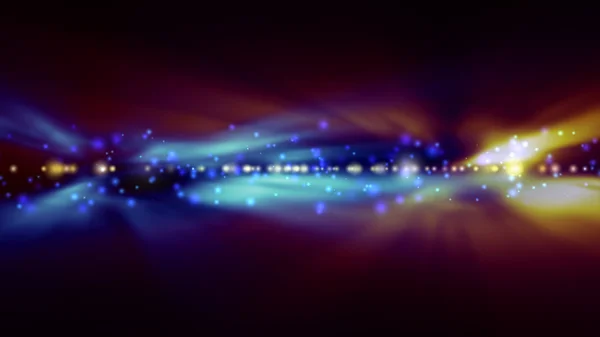 Background with bright blue and orange lights blurred — Stock Photo, Image