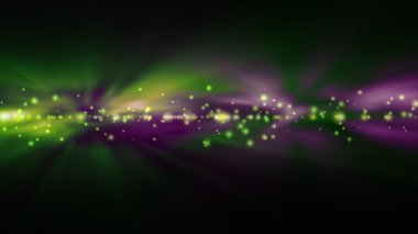 Arka plan bulanık parlak yeşil ve mor ışıklar ile
