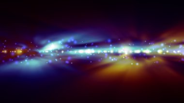 Arka plan bulanık parlak mavi ve turuncu ışıklar ile