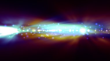 Arka plan bulanık parlak mavi ve turuncu ışıklar ile