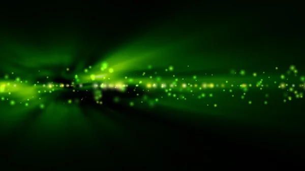 Fondo con luces verdes brillantes borrosas —  Fotos de Stock