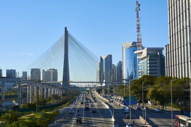 Sao Paulo Estaiada köprü Brezilya