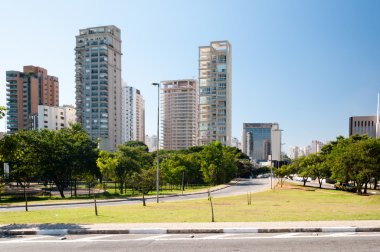 Buildings in Ibirapuera, Sao Paulo city clipart