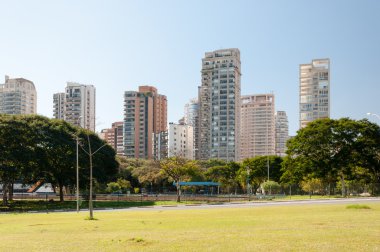 Buildings in Ibirapuera, Sao Paulo city clipart