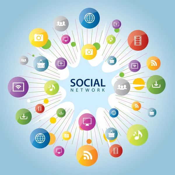 Communication in social networks — Stock Vector