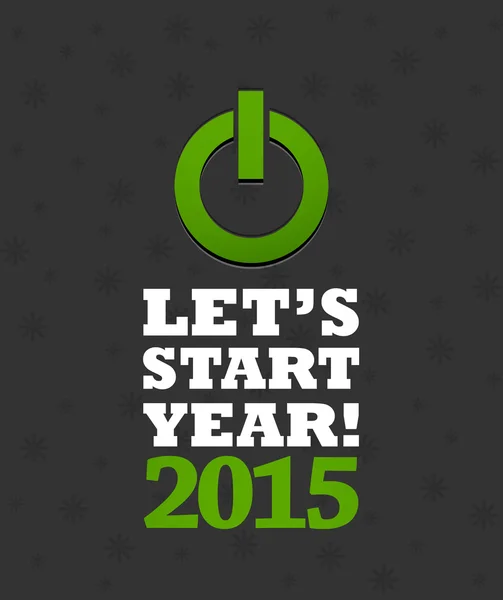 2015 nový rok countdown tlačítko — Stockový vektor