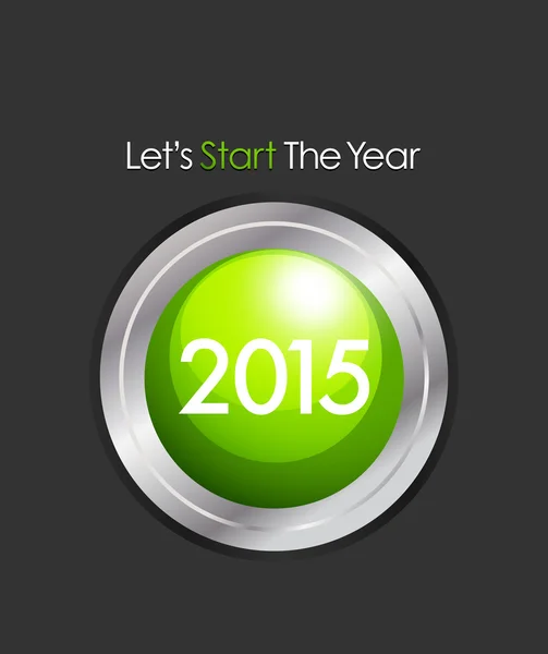 2015 start button — Stock Vector