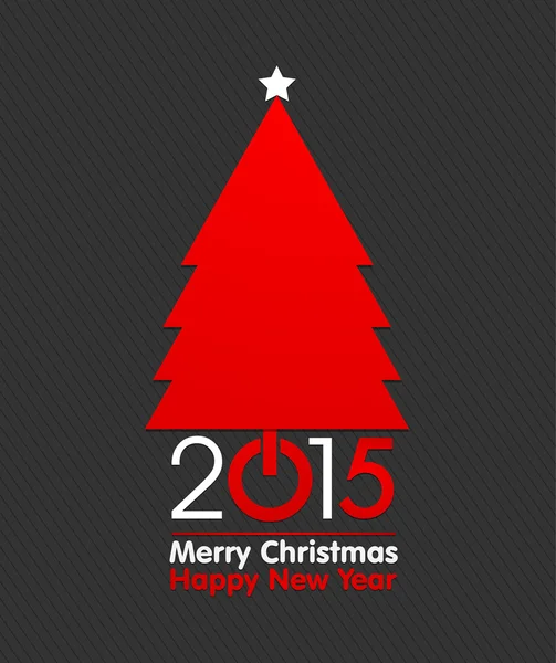 2015 Árvore de Natal feliz — Vetor de Stock