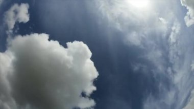 Mavi gökyüzünde beyaz bulutların zamanı. İklim Değişikliği ve Küresel Isınma Kavramı